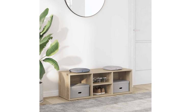 Walplus Engineered Wood Shoe Storage - Sonoma Oak - 105 x 35 x 35 cm