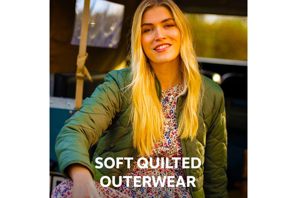 Soft quilted outerwear.