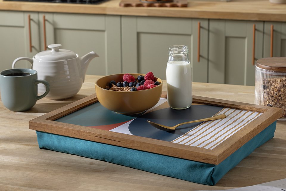 Habitat Geo Fabric Cushion Lap Tray.