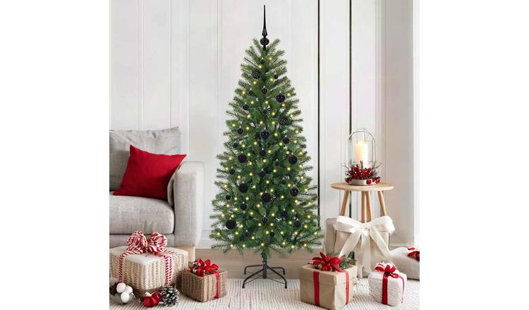 Walplus 150 LED Lights Artificial Christmas Tree Snow Tipped - Green - 150 cm