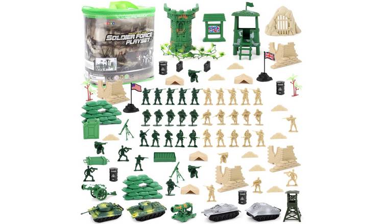 deAO 100 Piece Military Play Set - Green