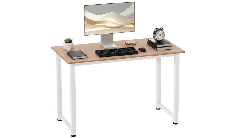 HOMCOM Steel Frame Computer Desk - White