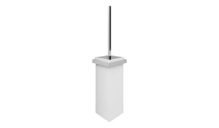 Cosmic The Grid Toilet Brush & Holder - Chrome