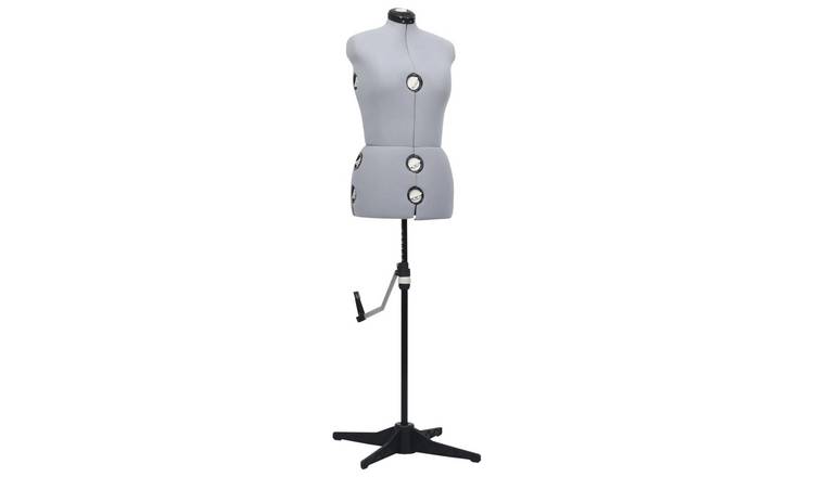 Walplus Polyester Adjustable Dress Form Female m Size 40-46 - Grey and Black