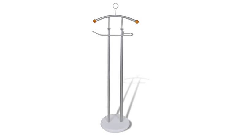 Walplus Iron Valet Stand Coat Shirt Organizer Metal Frame - Silver Grey - 113 cm