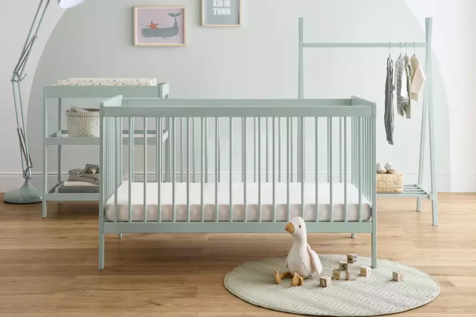 Cuddleco Nola 3 piece nursery furniture set.