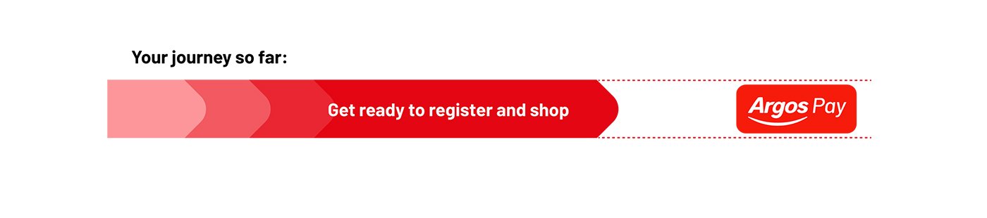 Get ready to register and shop. Argos pay.