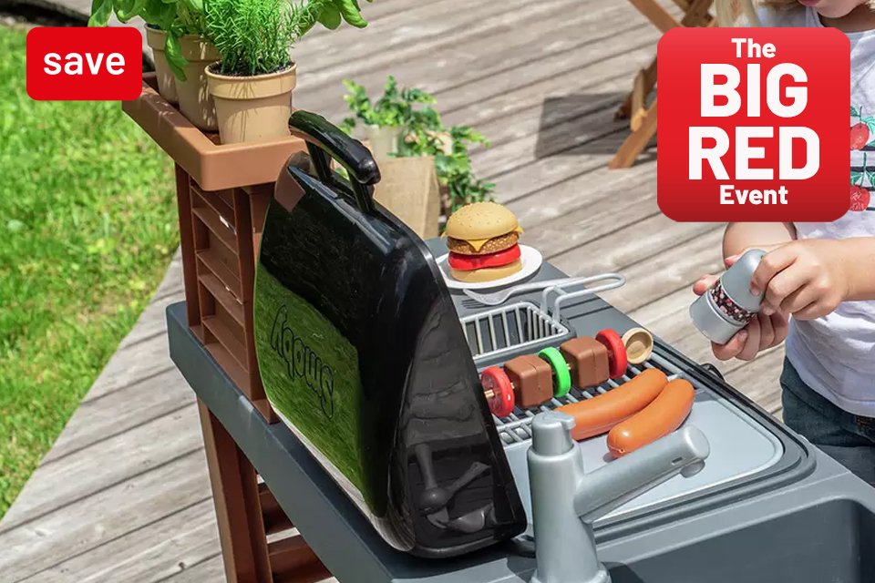 The Big Red Event. Save on selected toys & nursery using codes RED10, RED20, RED30 & RED50.