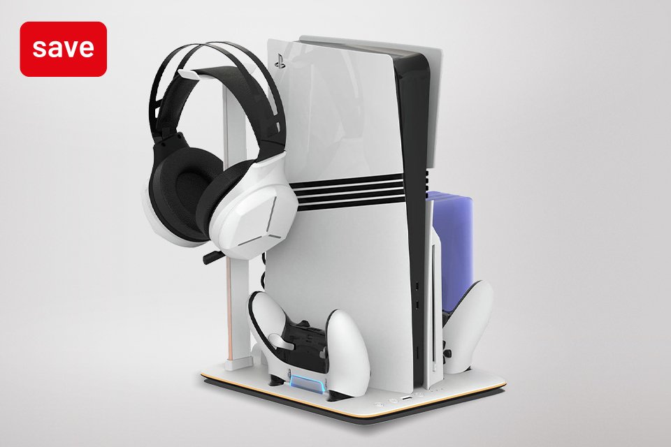 Buy a selected Playstation console and Save 25% on a selected stand.