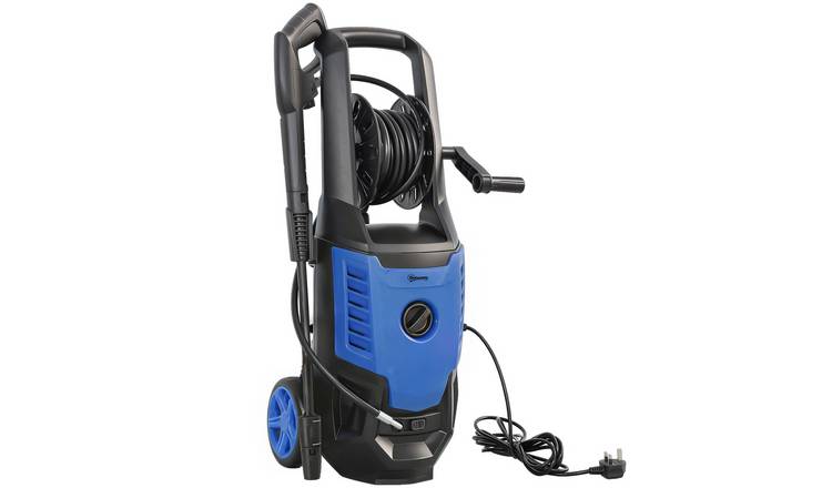 Outsunny 2200W 170 Bar 420 Litre per Hour 6m Hose Reel Pressure Washer – Blue