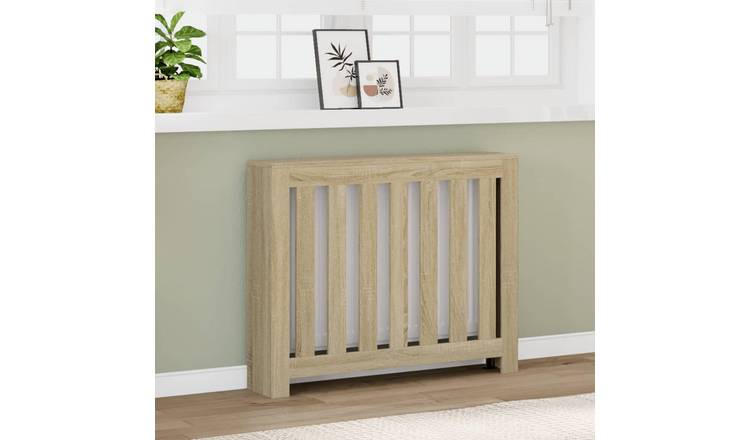 Walplus Vertical Slats Radiator Cover - Sonoma Oak - 104 x 20 x 82 cm