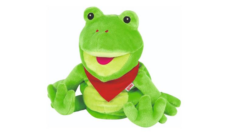Goki Green Frog Soft Plush Hand Puppet - Frilo