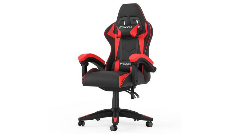 Rattantree Faux Leather High Back Gaming Chair - Red & Black