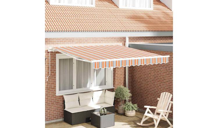 Walplus Aluminium Retractable Awning - Multicolour - 300 x 250 x 165 cm