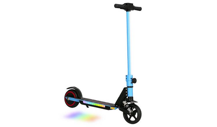 SPORTNOW Age 6 to 14 6km Range Foldable Light Up Electric Scooter – Blue