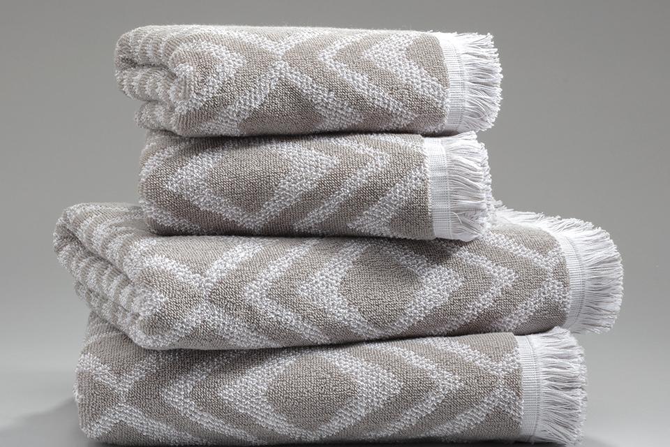 Image of a patterned bale of four towels.