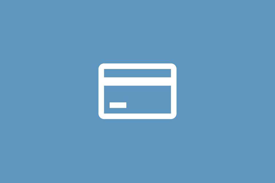 An icon of a payment card.