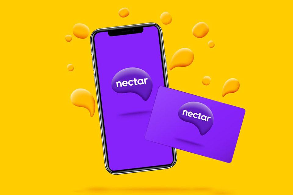 A graphic of a Nectar card and the Nectar app showing on a smartphone.