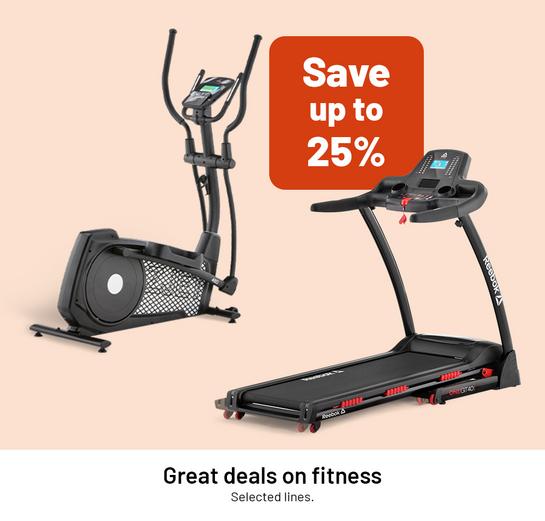 Save up to 25% on fitness. Selected lines.