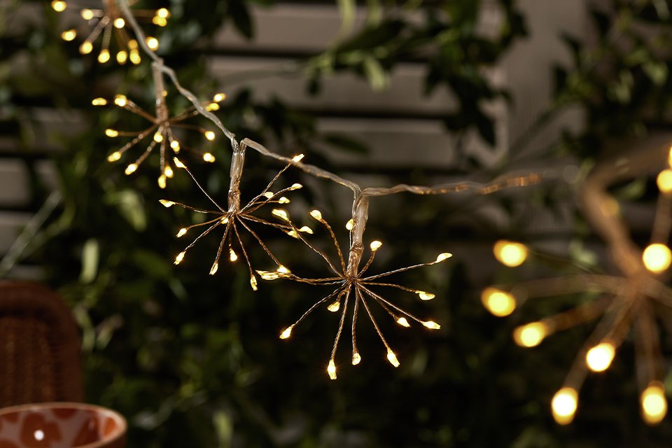 Garden by Sainsburys Solar Starburst LED string lights.