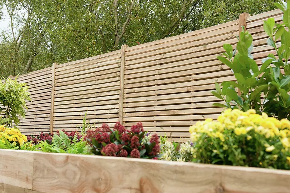 Forest Garden 6x6 double slatted panel.