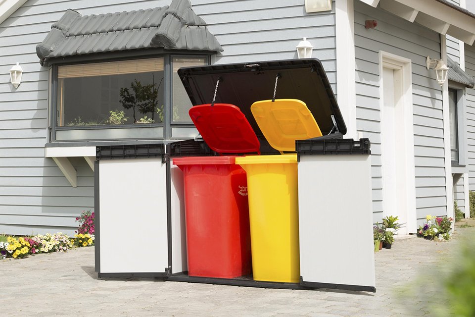 Alt text: Keter Store It Out Premier XL Garden Storage Shed 1150L