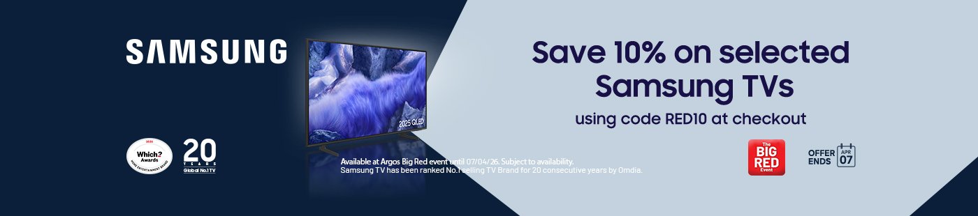 The Big Red Event. Save 10% on selected Samsung TVs using code RED10 at checkout!