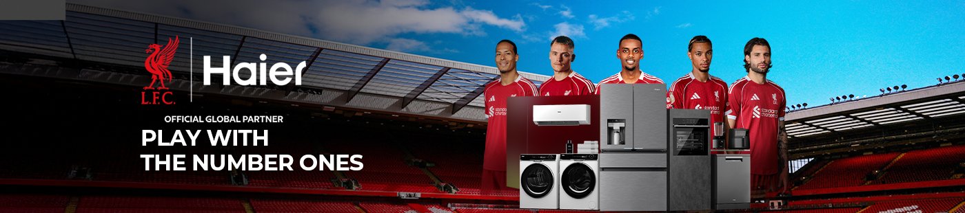 Haier. Official global partner. Play with the number ones.