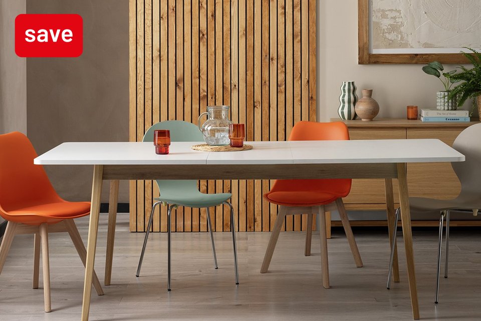 Save up to 1/3 on selected dining room. Includes dining chairs and tables.