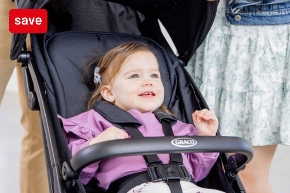 Save 25% on selected pushchairs and car seats.