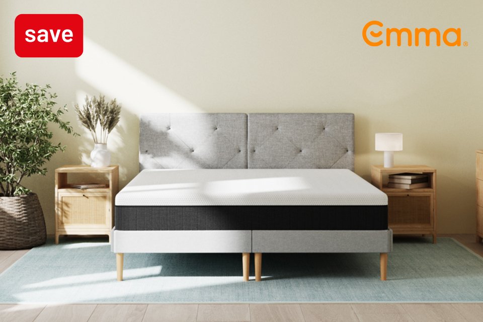 Save up to 1/3 on selected Emma bedding and mattresses.