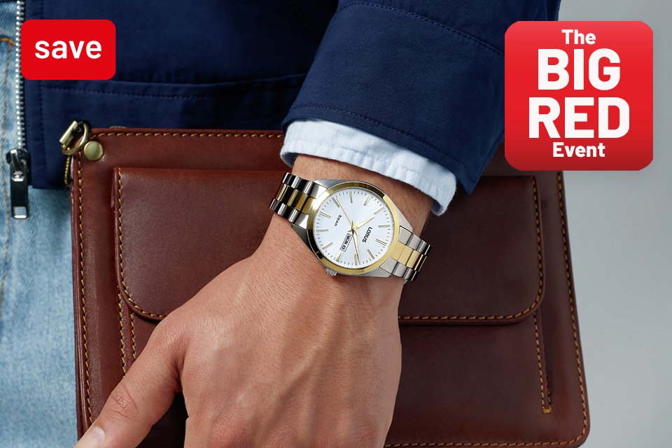 The Big Red Event. Save on selected jewellery and watches this Big Red using codes RED20.