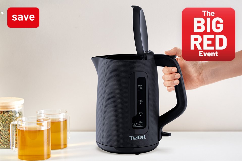 The Big Red Event. Save up to 30% on Tefal kitchen appliances using codes RED20 & RED30.