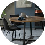 Round tables.