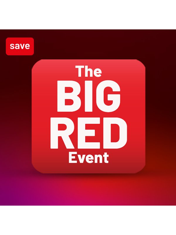 The Big Red Event. Save up to 20% on selected large appliances using codes RED10, RED20 & RED30.