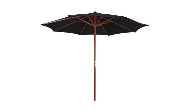 Walplus Garden Parasol - Black - 300 x 300 cm