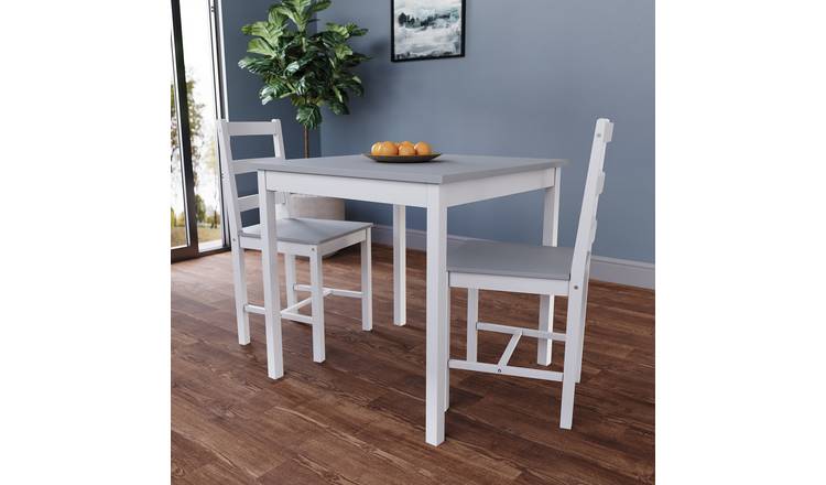 Vida Designs Yorkshire 2 Seater Dining Set - White & Grey