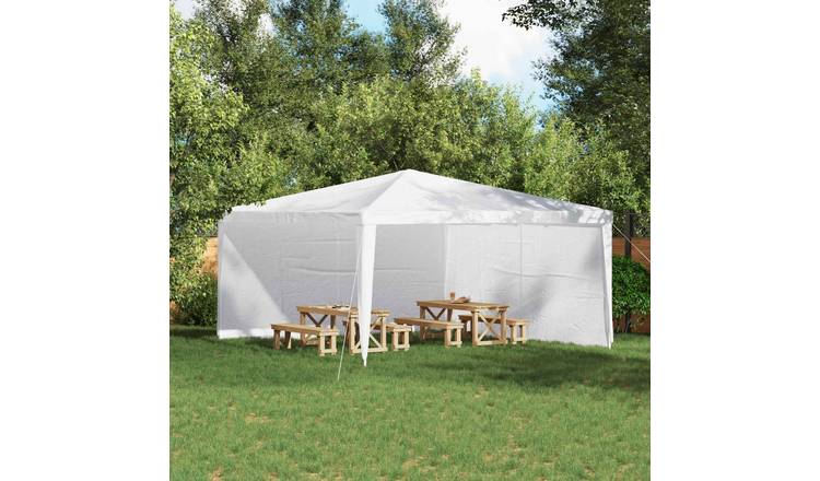 Walplus 400 x 195 cm Steel Frame PE Party Tent Sidewalls 2pcs - White