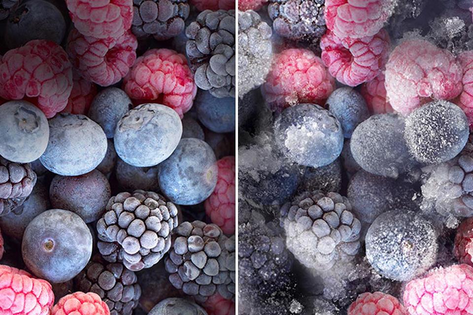 Frozen fruit berries.