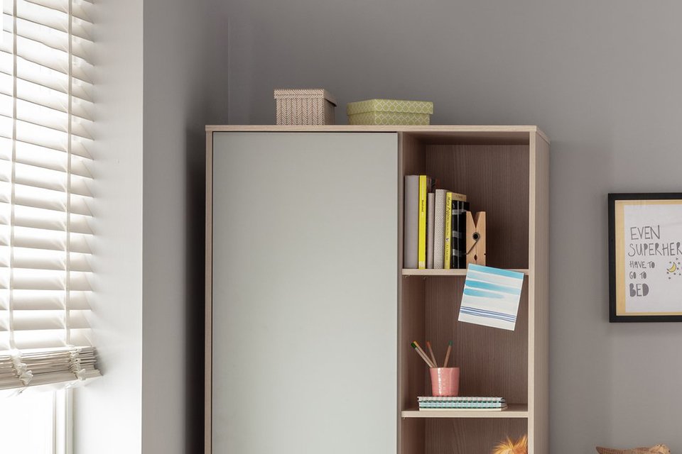 Habitat Camden 1 door shelved wardrobe.