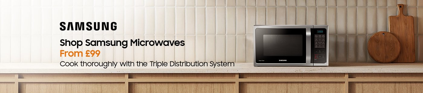 Samsung. Shop Samsung microwaves from £99. Cook thoroughly with the triple distribution system.