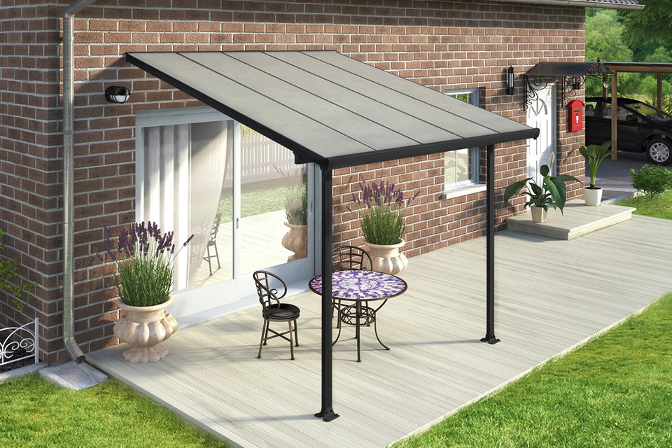 Palram Feria 3 X 3m Patio Cover - Grey.