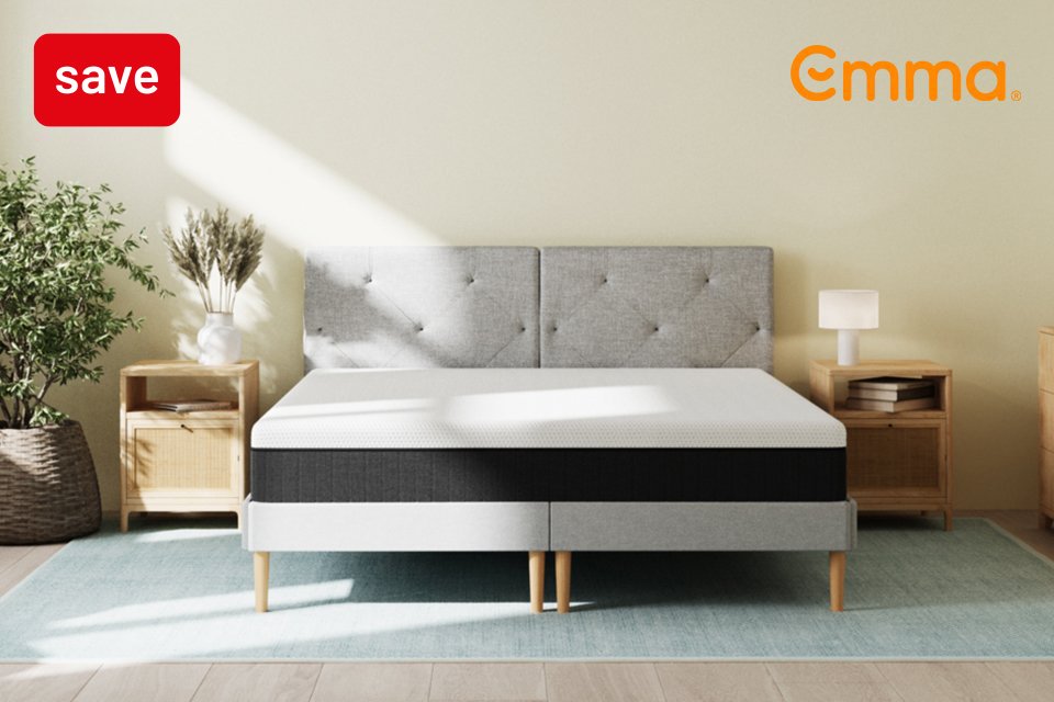 Save up to 1/3 on selected Emma bedding and mattresses.