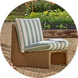 Habitat Ivy Stripe Rattan Accent Chair.