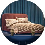 Beatrix Ottoman Bed Dark Red.