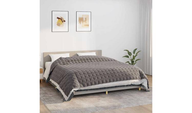 Walplus 11 kg Polyester Weighted Blanket - Grey - 235 x 290 cm
