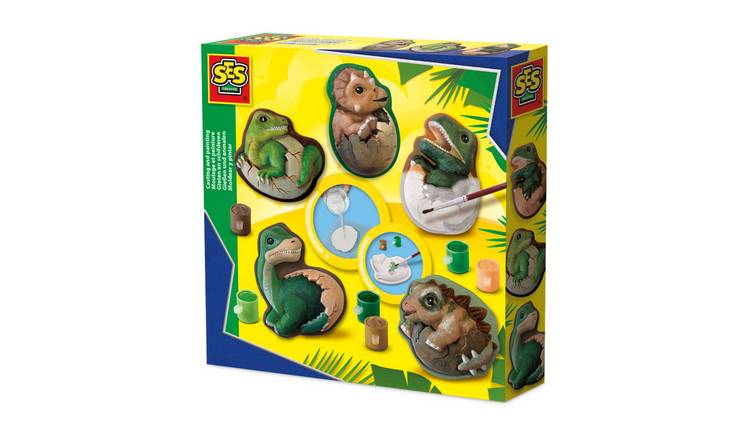 SES Creative Dinosaur Eggs Casting and Painting Craft Set - Age 5+