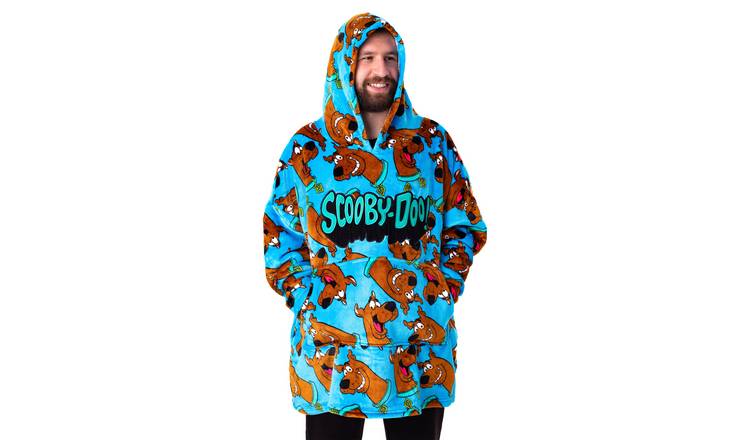 Scooby Doo Character AOP Adult Mens Blanket Hoodie - Blue