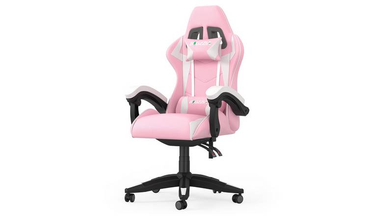 Rattantree Faux Leather High Back Gaming Chair - Pink