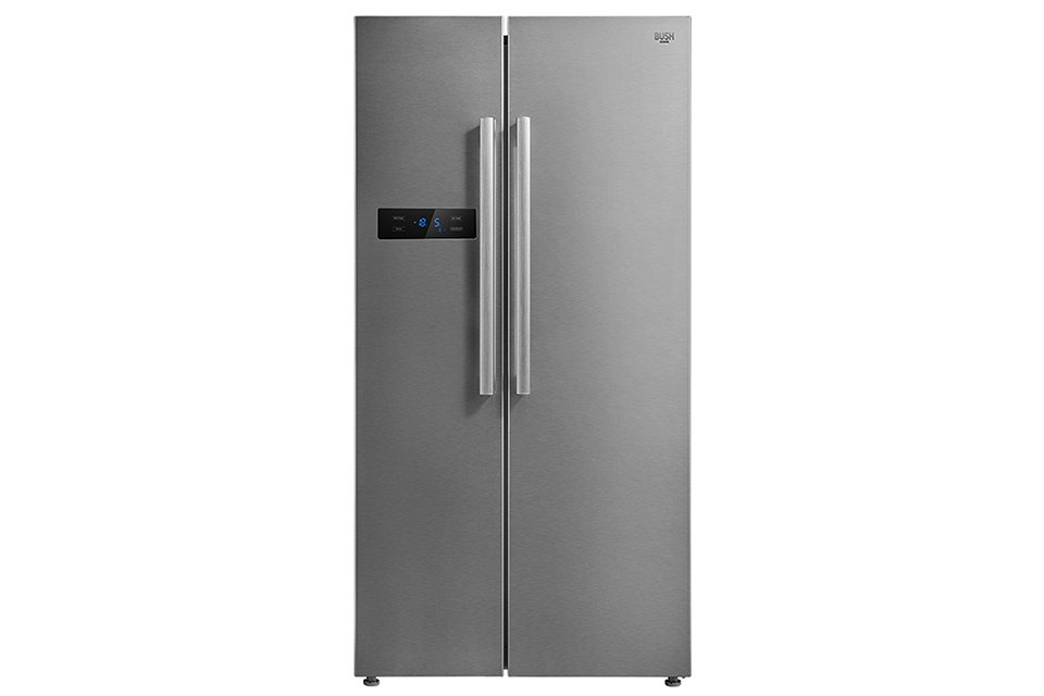 A Bush stainless steel fridge freezer.